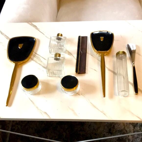 Glamorous Vintage Art Deco 10 Piece Vanity Set. 0S - Picture 4 of 8